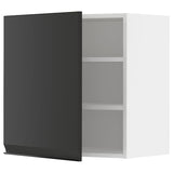METOD wall cabinet with shelves, white/Upplöv matt anthracite, 60x60 cm