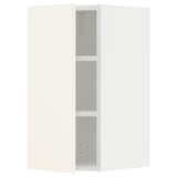 METOD wall cabinet with shelves, white/Vallstena white, 30x60 cm