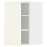 METOD wall cabinet with shelves, white/Vallstena white, 40x60 cm