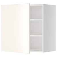 METOD wall cabinet with shelves, white/Veddinge white, 60x60 cm