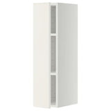 METOD wall cabinet with shelves, white/Veddinge white, 20x80 cm
