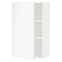 METOD wall cabinet with shelves, white/Voxtorp matt white, 60x100 cm
