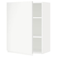 METOD wall cabinet with shelves, white/Voxtorp matt white, 60x80 cm