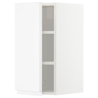 METOD wall cabinet with shelves, white/Voxtorp matt white, 30x60 cm