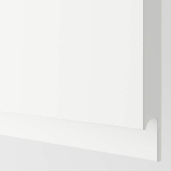 METOD - Wall cabinet with shelves, white/Voxtorp matt white, 30x80 cm - best price from Maltashopper.com 89457411