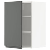 METOD wall cabinet with shelves, white/Voxtorp dark grey, 40x60 cm