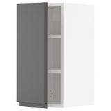 METOD wall cabinet with shelves, white/Voxtorp dark grey, 30x60 cm