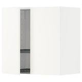 METOD wall cabinet w dish drainer/2 doors, white/Vallstena white, 60x60 cm