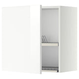 METOD wall cabinet with dish drainer, white/Ringhult white, 60x60 cm