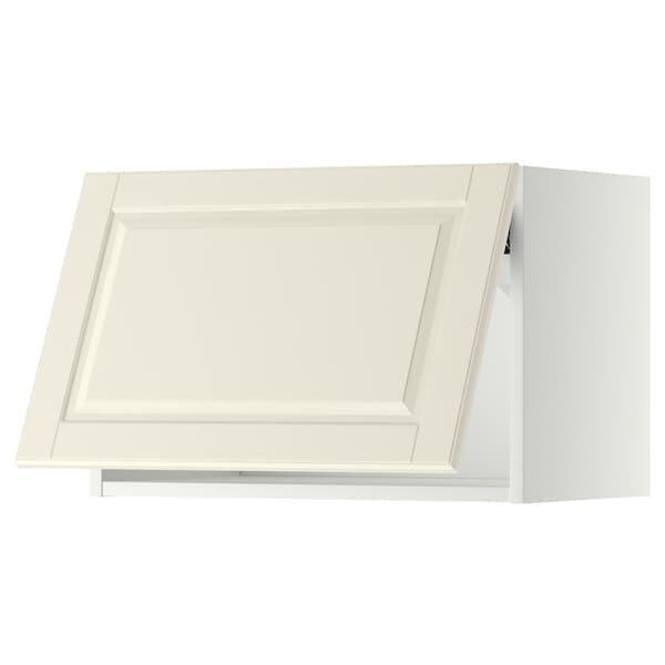 METOD - Wall cabinet horizontal w push-open, white/Bodbyn off-white, 60x40  cm