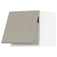 METOD wall cabinet horizontal w push-open, white/Stensund beige, 40x40 cm