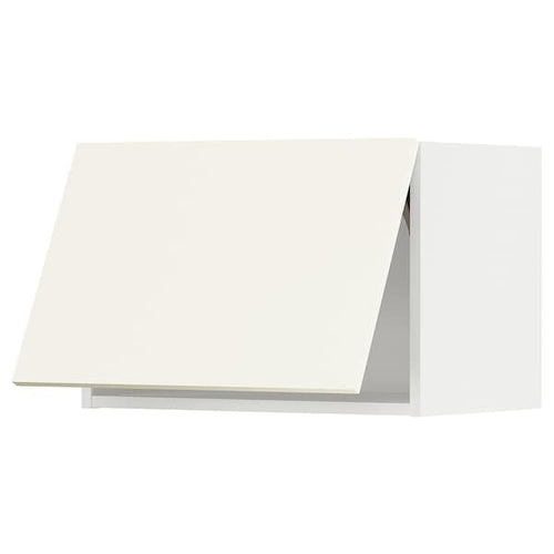 METOD - Wall cabinet horizontal w push-open, white/Vallstena white, 60x40 cm