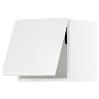 METOD wall cabinet horizontal w push-open, white/Voxtorp high-gloss/white, 40x40 cm