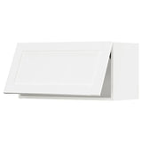 METOD wall cabinet horizontal, white Enköping/white wood effect, 80x40 cm