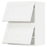 METOD wall cabinet horizontal w 2 doors, white Enköping/white wood effect, 60x80 cm