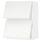 METOD wall cabinet horizontal w 2 doors, white/Voxtorp matt white, 60x80 cm