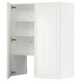 METOD wall cb f extr hood w shlf/door, white/Stensund white, 80x100 cm