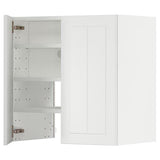 METOD wall cb f extr hood w shlf/door, white/Stensund white, 60x60 cm