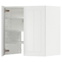 METOD wall cb f extr hood w shlf/door, white/Stensund white, 60x60 cm