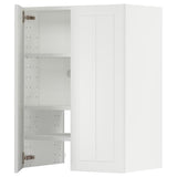 METOD wall cb f extr hood w shlf/door, white/Stensund white, 60x80 cm