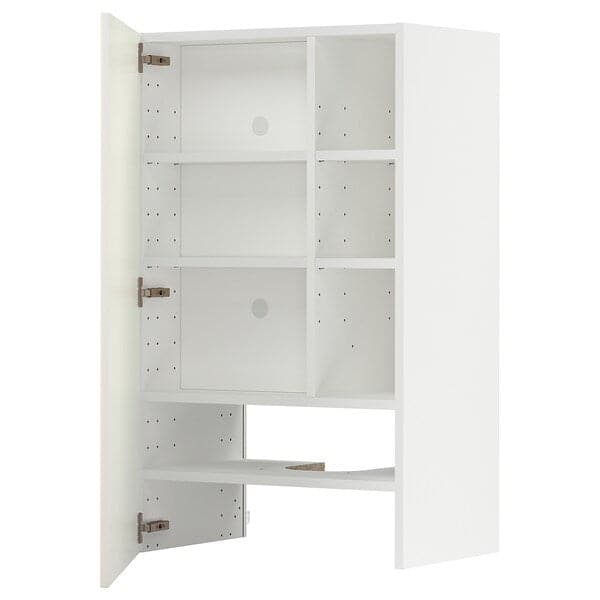 Ikea METOD - Wall cb f extr hood w shlf/door, white/Veddinge white, 60x100 cm