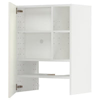 METOD wall cb f extr hood w shlf/door, white/Veddinge white, 60x80 cm