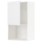 METOD wall cabinet for microwave oven, white/Axstad matt white, 60x100 cm