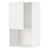METOD wall cabinet for microwave oven, white Enköping/white wood effect, 60x100 cm