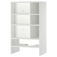 METOD wall cabinet f b-in extractor hood, white, 60x37x100 cm