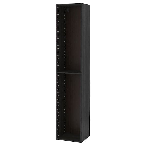 METOD high cabinet frame, wood effect black