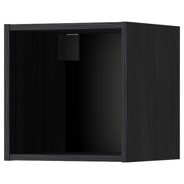 METOD wall cabinet frame, wood effect black