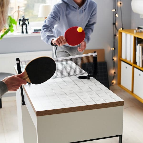 MICKE - Desk, white/anthracite, 105x50 cm - best price from Maltashopper.com 10489839