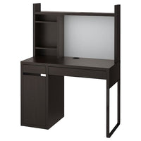 MICKE desk, black-brown, 105x50 cm