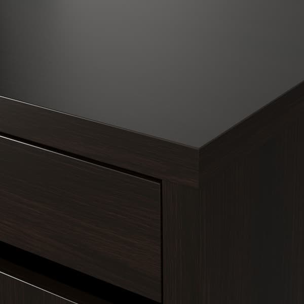 MICKE - Desk, black-brown, 105x50 cm - best price from Maltashopper.com 49926749
