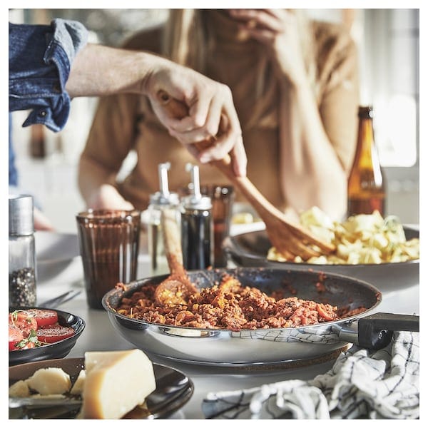 Ikea MIDDAGSMAT - Frying pan, non-stick coating/stainless steel, 28 cm