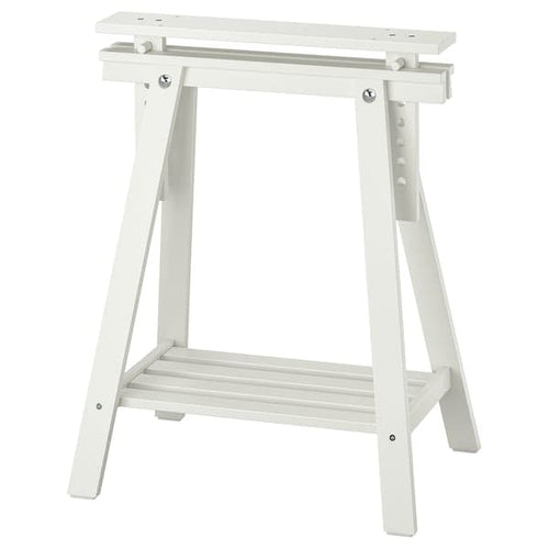 MITTBACK - Trestle, white solid wood, 58x70/93 cm
