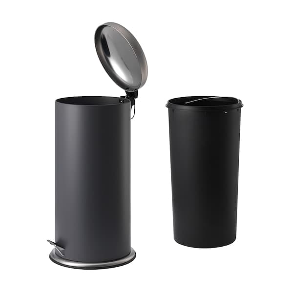Ikea MJÖSA - Pedal bin, dark grey, 30 l