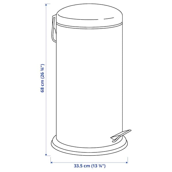 Ikea MJÖSA - Pedal bin, dark grey, 30 l