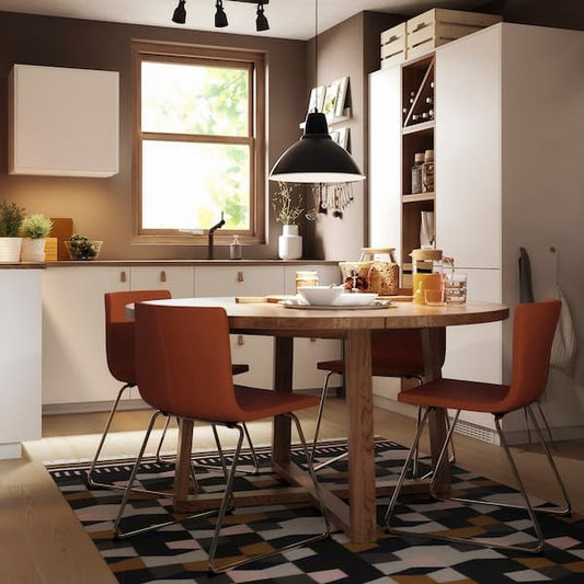 MÖRBYLÅNGA - Table, oak veneer brown stained, 145 cm - best price from Maltashopper.com 60412885