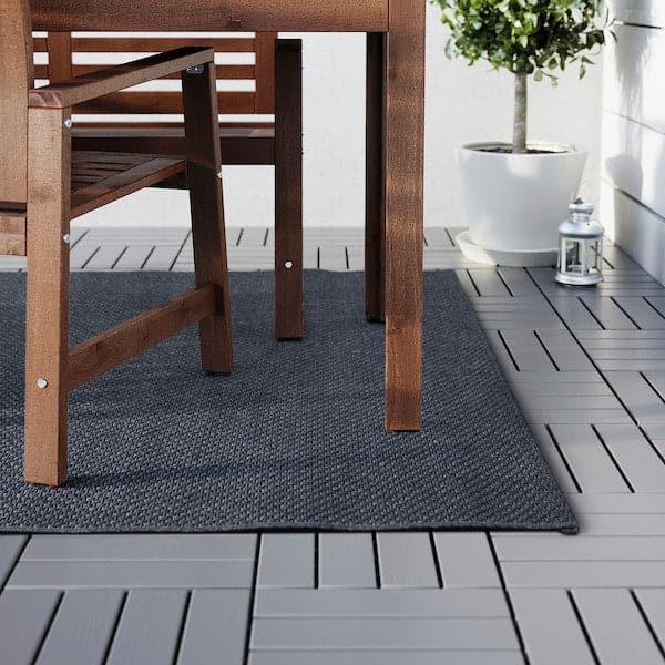 MORUM - Rug flatwoven, in/outdoor, dark grey, 200x300 cm - best price from Maltashopper.com 30198293