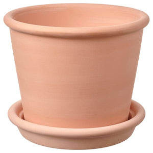 MUSKOTBLOMMA - Plant pot with saucer, in/outdoor terracotta, 15 cm - best price from Maltashopper.com 30454891