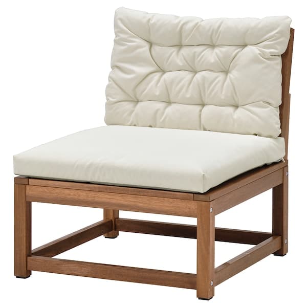 NÄMMARÖ - Backrest for modular sofa, outdoor, light brown stained, 60x56 cm - best price from Maltashopper.com 60510305