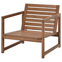 NÄMMARÖ lounge chair, outdoor, light brown stained, 69x69x78 cm