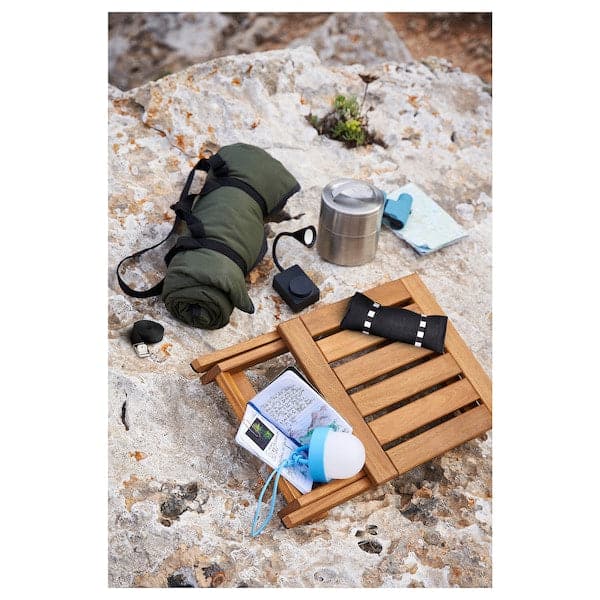 NÄMMARÖ - Stool, outdoor, foldable/light brown stained, 37x45 cm - best price from Maltashopper.com 70510300