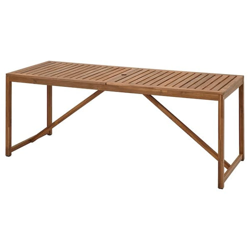 NÄMMARÖ - Table, outdoor, light brown stained, 200x75 cm