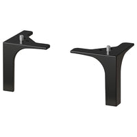 NANNARP leg, black, 100 mmx100 mmx100 mm cm, 2 pack