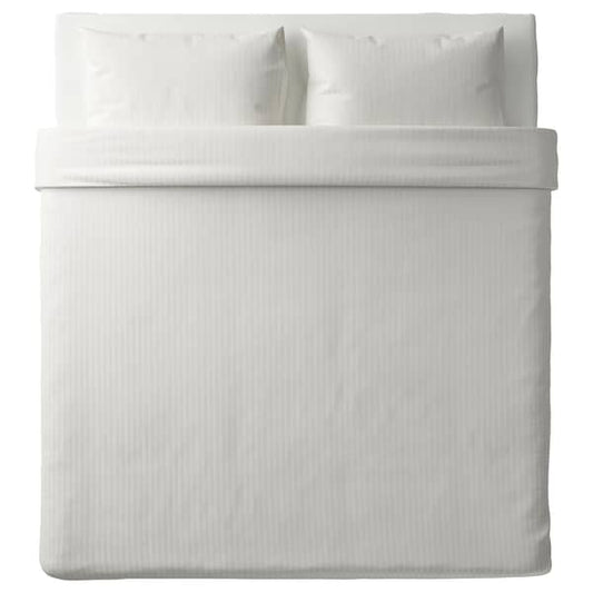 Ikea NATTJASMIN - Duvet cover and 2 pillowcases, white, 240x220/50x80 cm