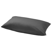 NATTJASMIN pillowcase, dark grey, 50x80 cm
