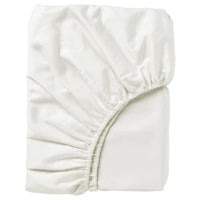 NATTJASMIN fitted sheet, white, 140x200 cm
