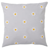 NATTSLÄNDA cushion cover, floral pattern grey/white, 50x50 cm